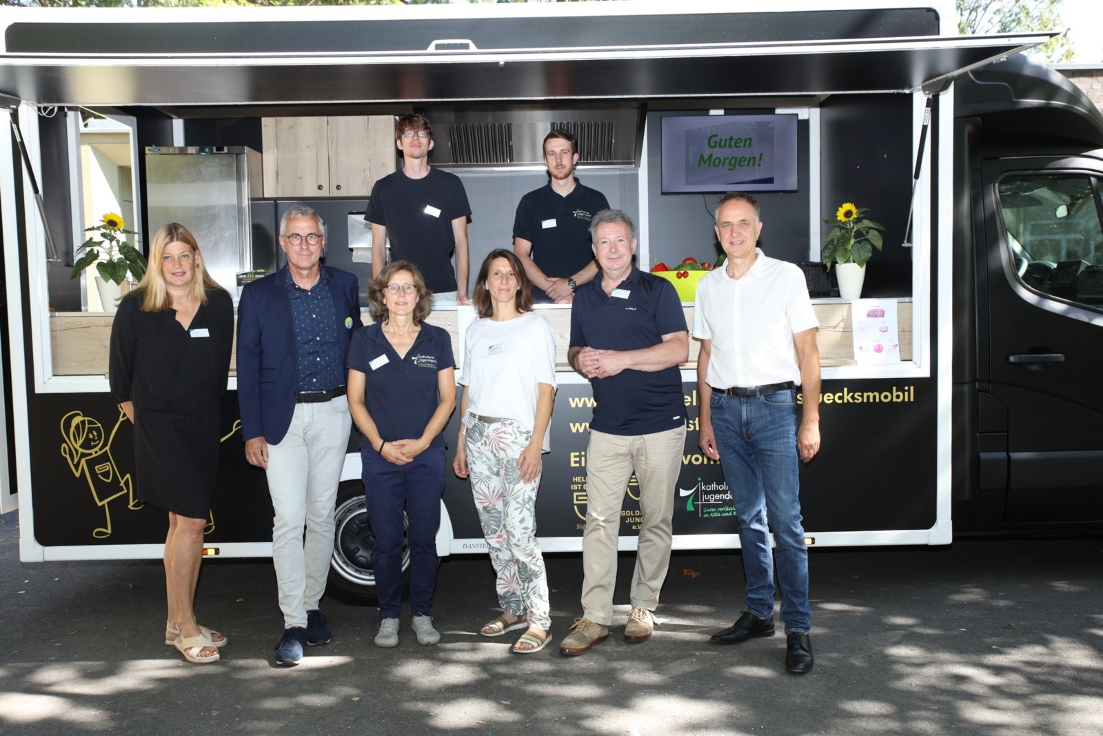 KJA Köln - Projekt Frühstück für Pänz offiziell vorgestellt_v.l. Ulrike Pahde-Andreas Wolter-Britta Jukschat-Constanze Schwarzer-Michael Borries-Georg Spitzley_web (c) KJA Köln